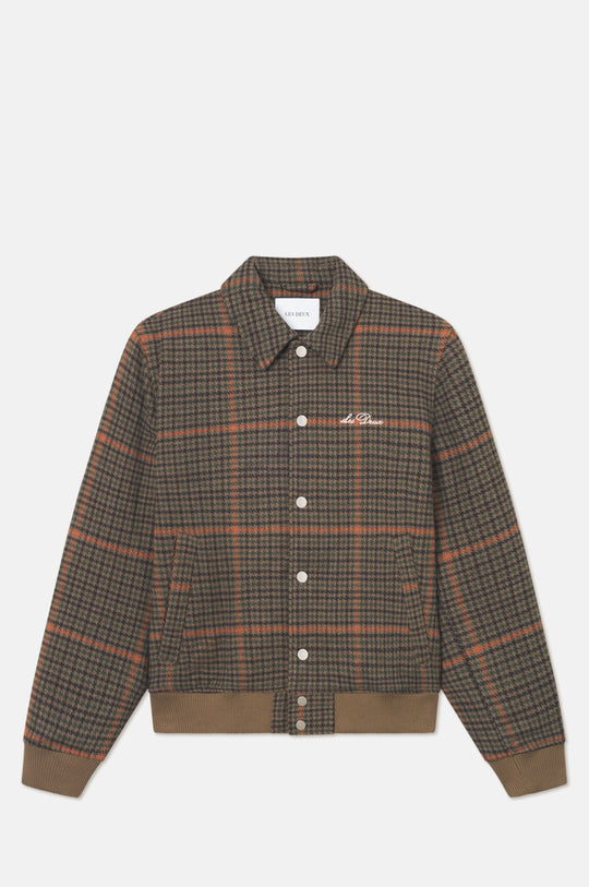 Varsity Houndstooth Jacket Teak