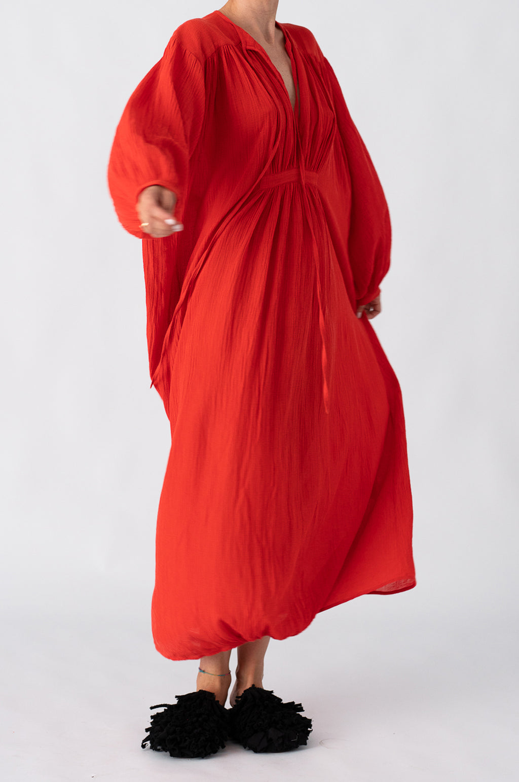 Hazy Nipple Dress Red