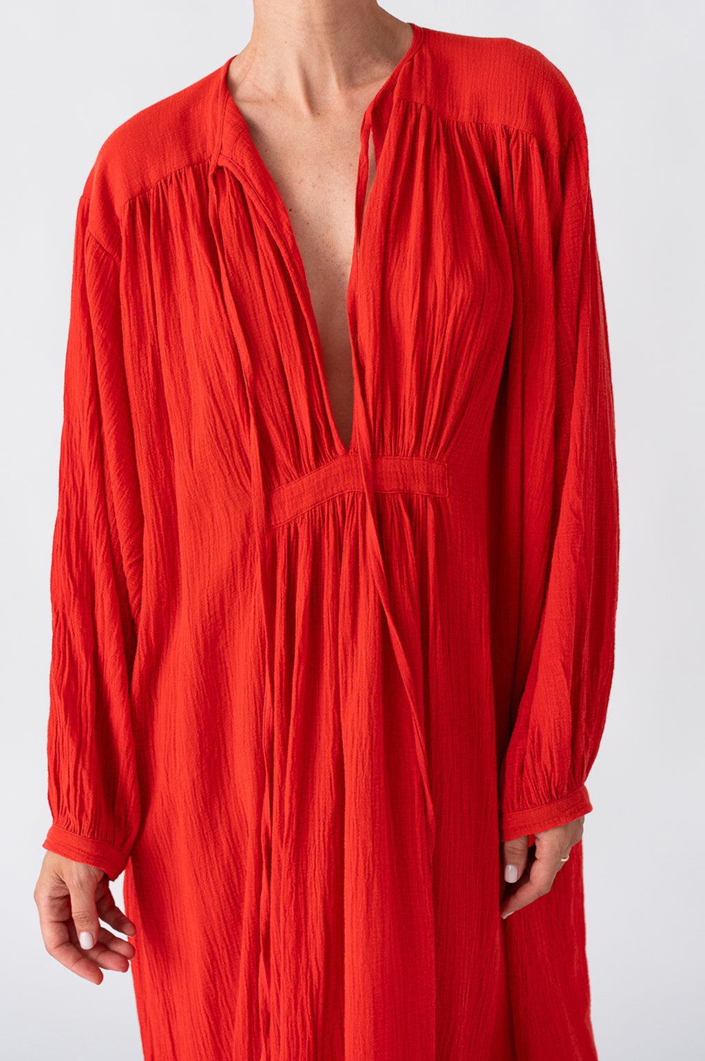 Hazy Nipple Dress Red