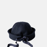 Les Vacances d'irina Le Chapeau with Silk Ribbons Navy.