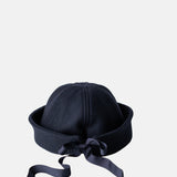 Les Vacances d'irina Le Chapeau with Silk Ribbons Navy.