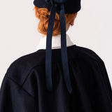 Le Chapeau with Silk Ribbons Navy