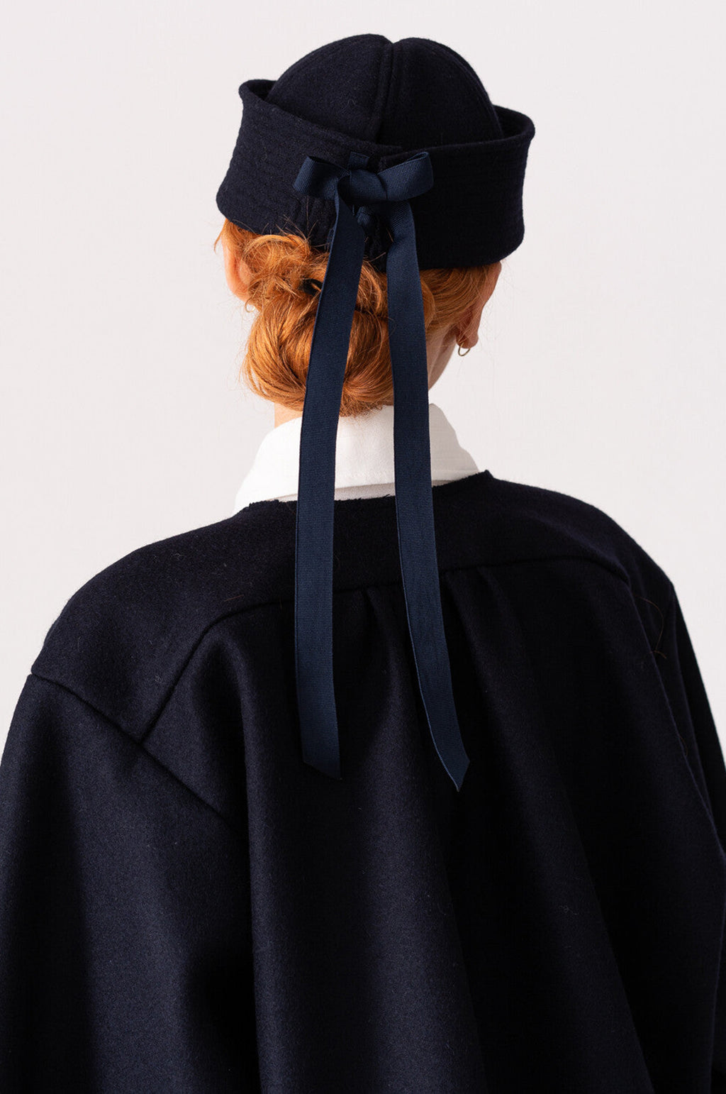 Le Chapeau with Silk Ribbons Navy