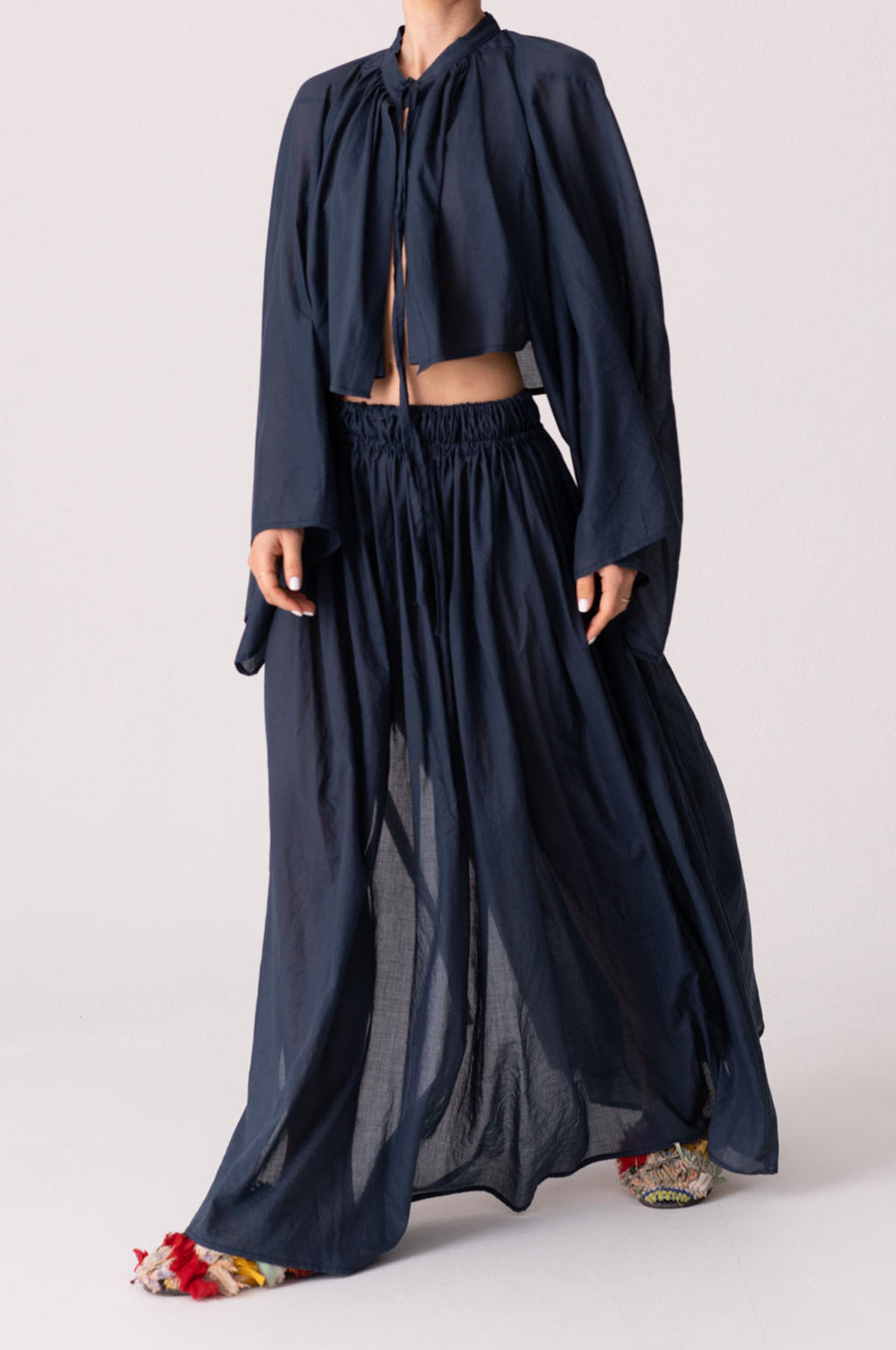 Liquid Blouse Navy