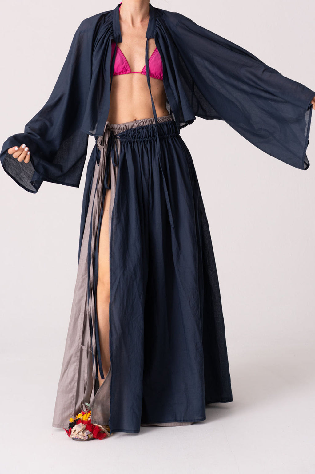 Liquid Blouse Navy
