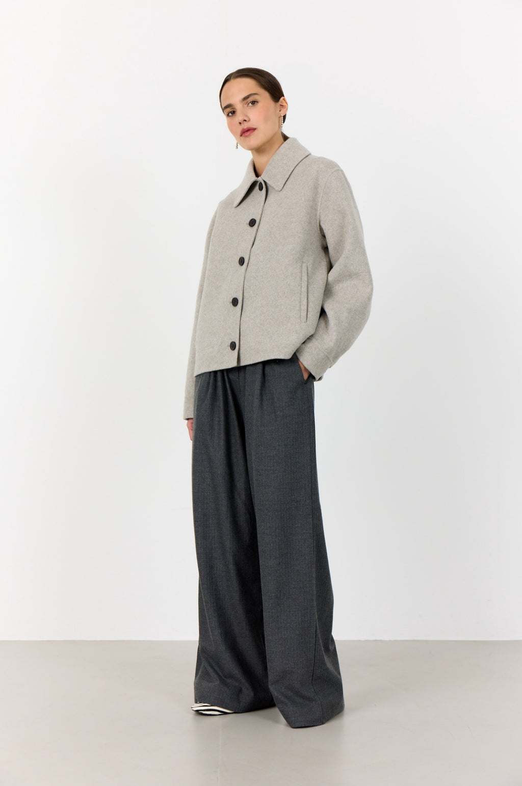 Owa Jacket Aluminium Melange