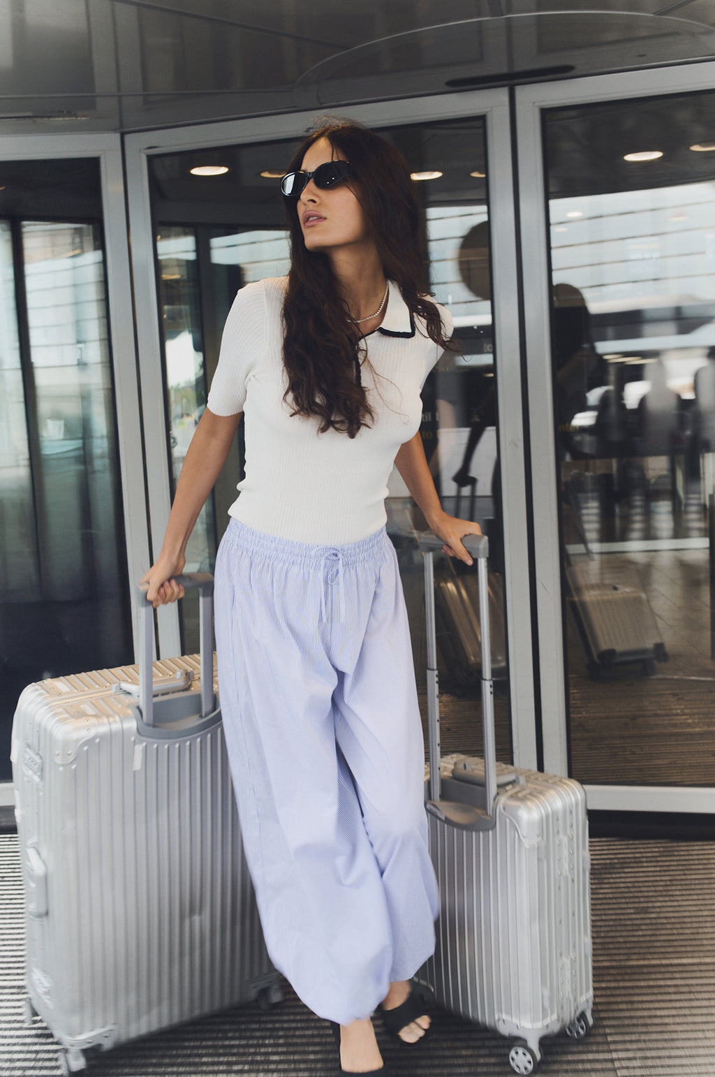 Riss Pants White Combi