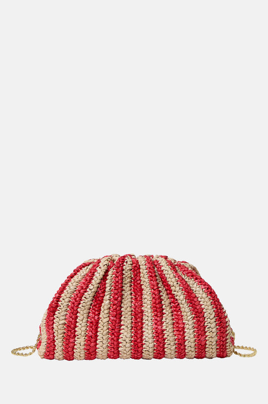 Bailey Crochet Clutch Red/Natural