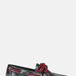 Loeffler Randall Franco Leather Boat Loafer Black.