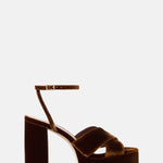 Loeffler Randall Loretta Platform Sandal Dark Brown.