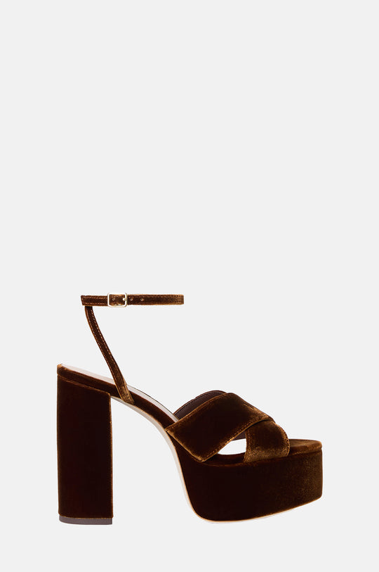 Loretta Platform Sandal Dark Brown