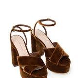 Loretta Platform Sandal Dark Brown