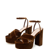 Loretta Platform Sandal Dark Brown