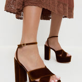 Loretta Platform Sandal Dark Brown