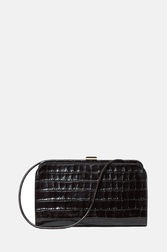 Zella Covered Frame Clutch Ebony