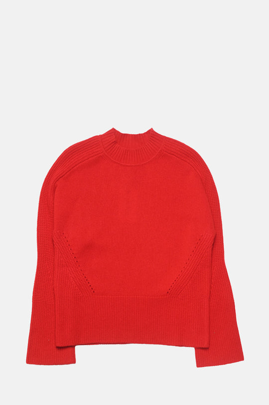Georgia Ribbed Detail Lofty Crew Sweatshirt Postbox