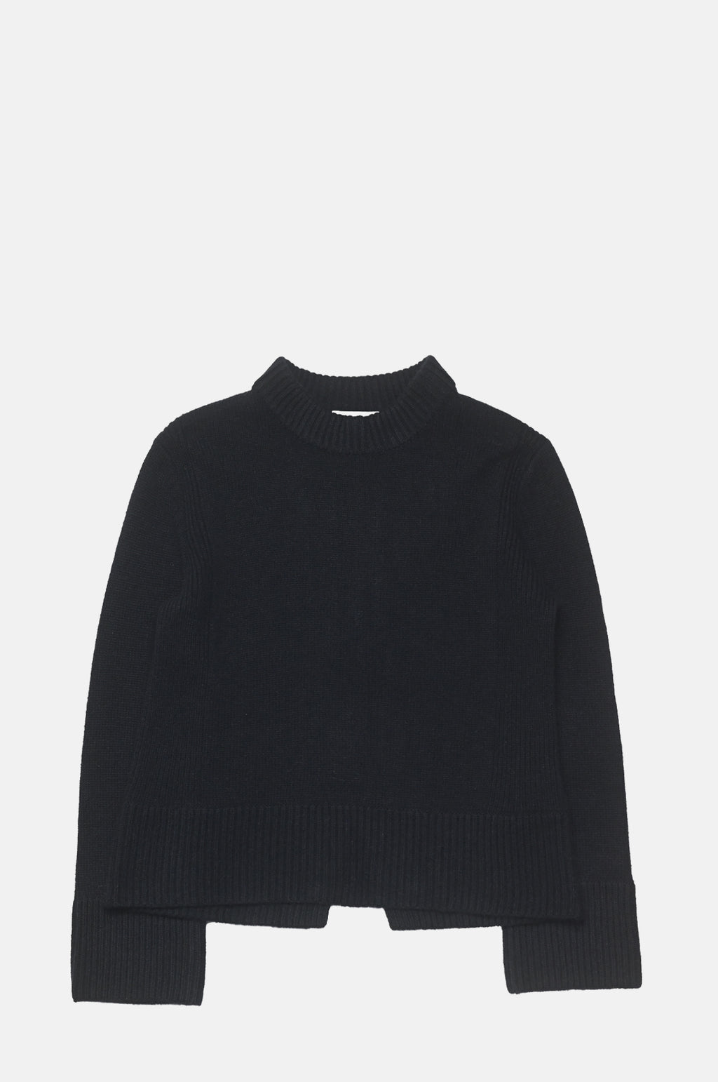 Loop Cashmere Geraldine Split Back Sweatshirt Black.