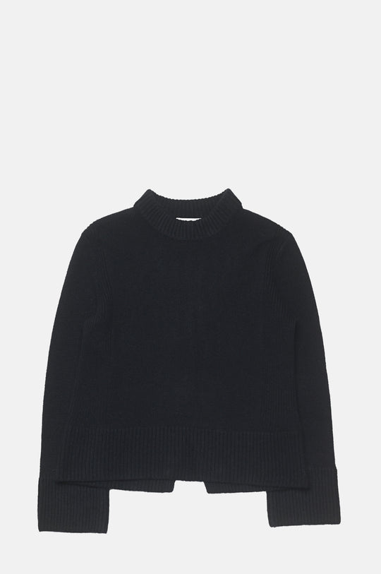 Geraldine Split Back Sweatshirt Black