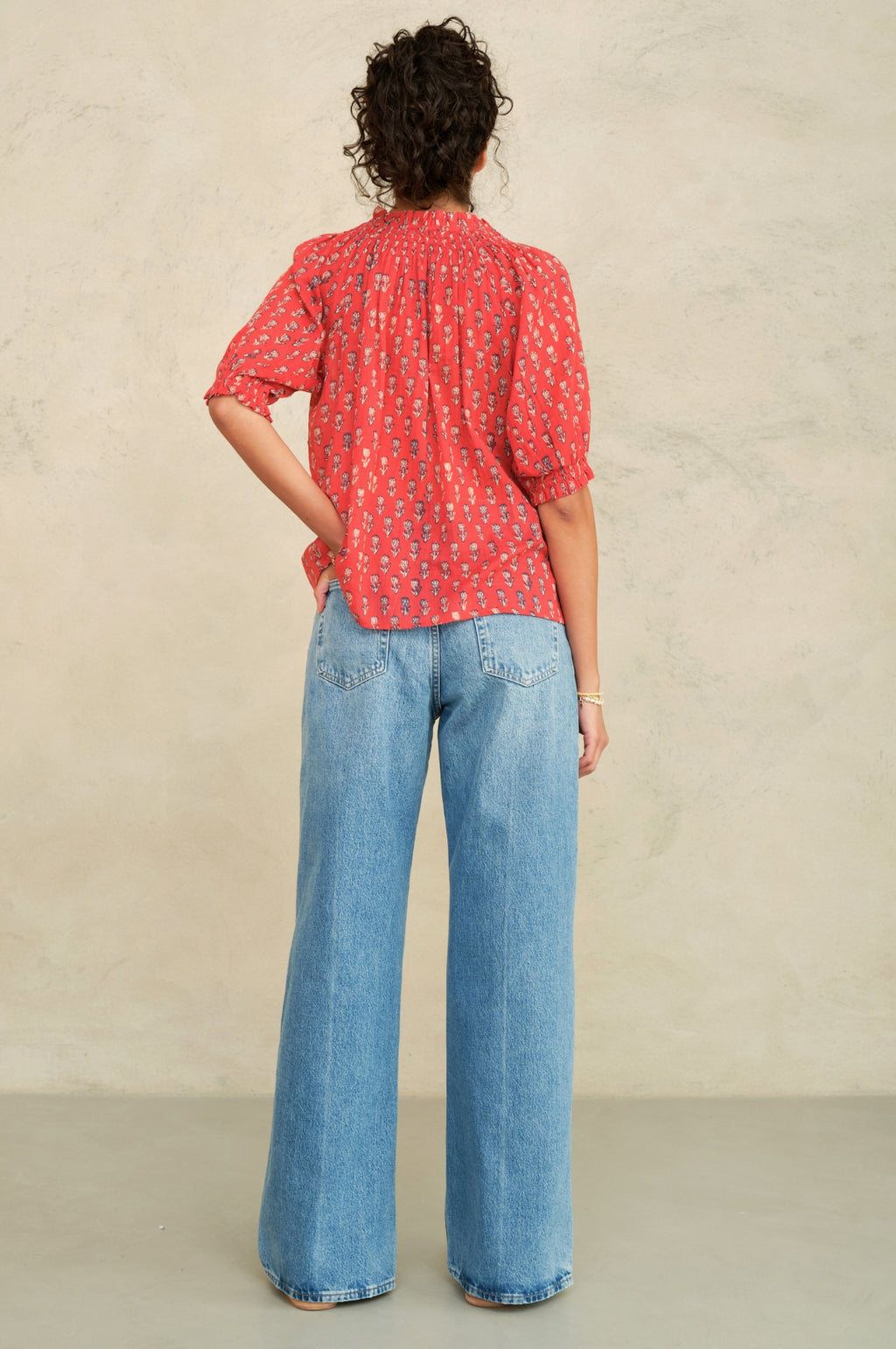 Ari Print S/S Top Red