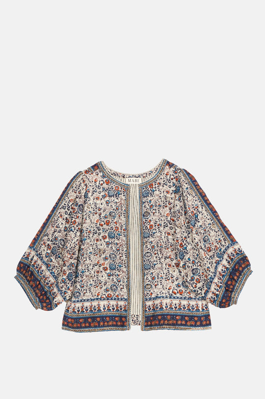Cass Print Jacket Indigo/Rust