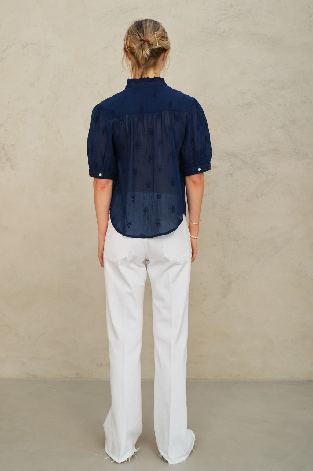 Frani Emb Top Indigo