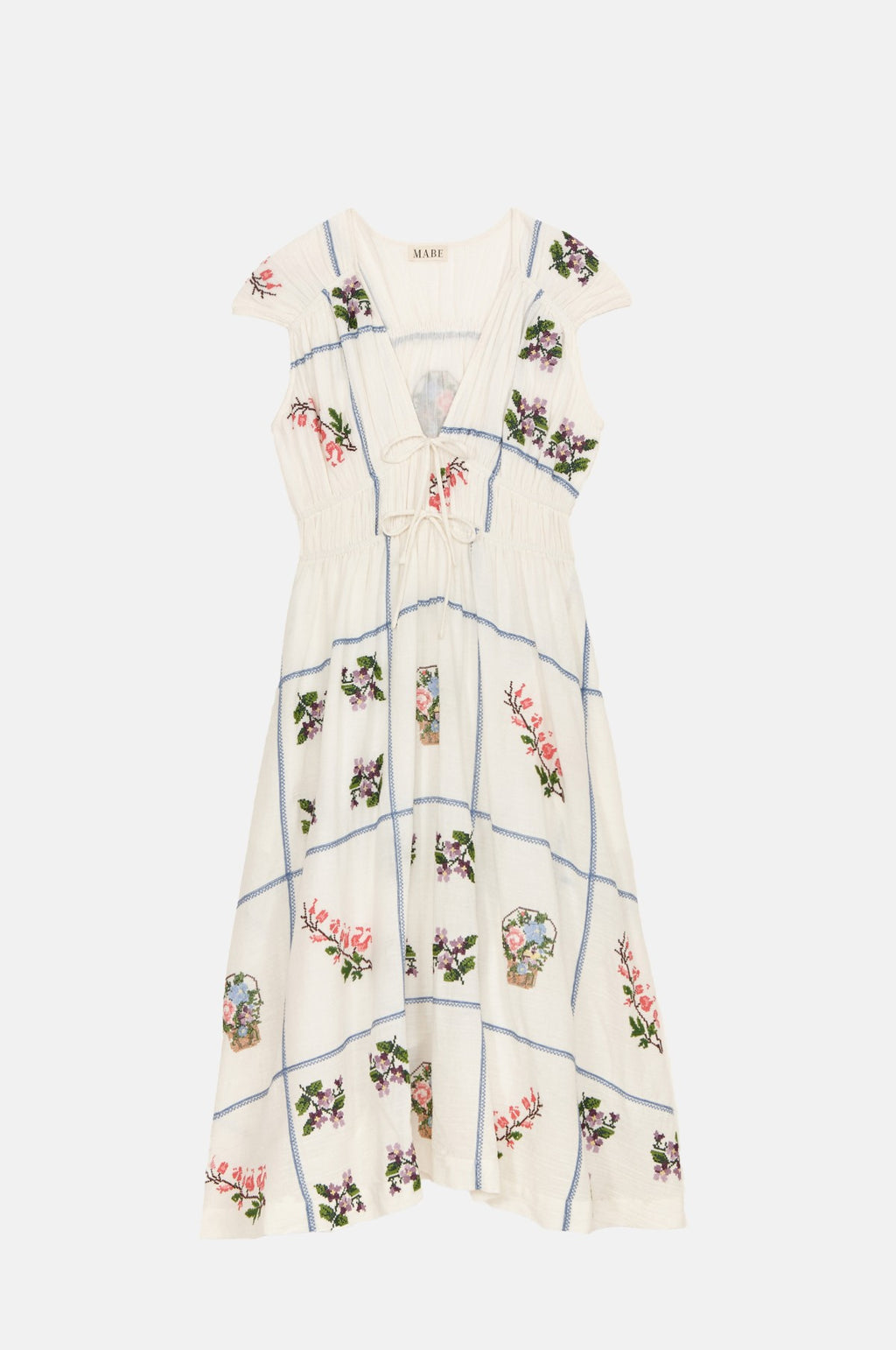 M.A.B.E. Rhoda Emb Midi Dress Multi.