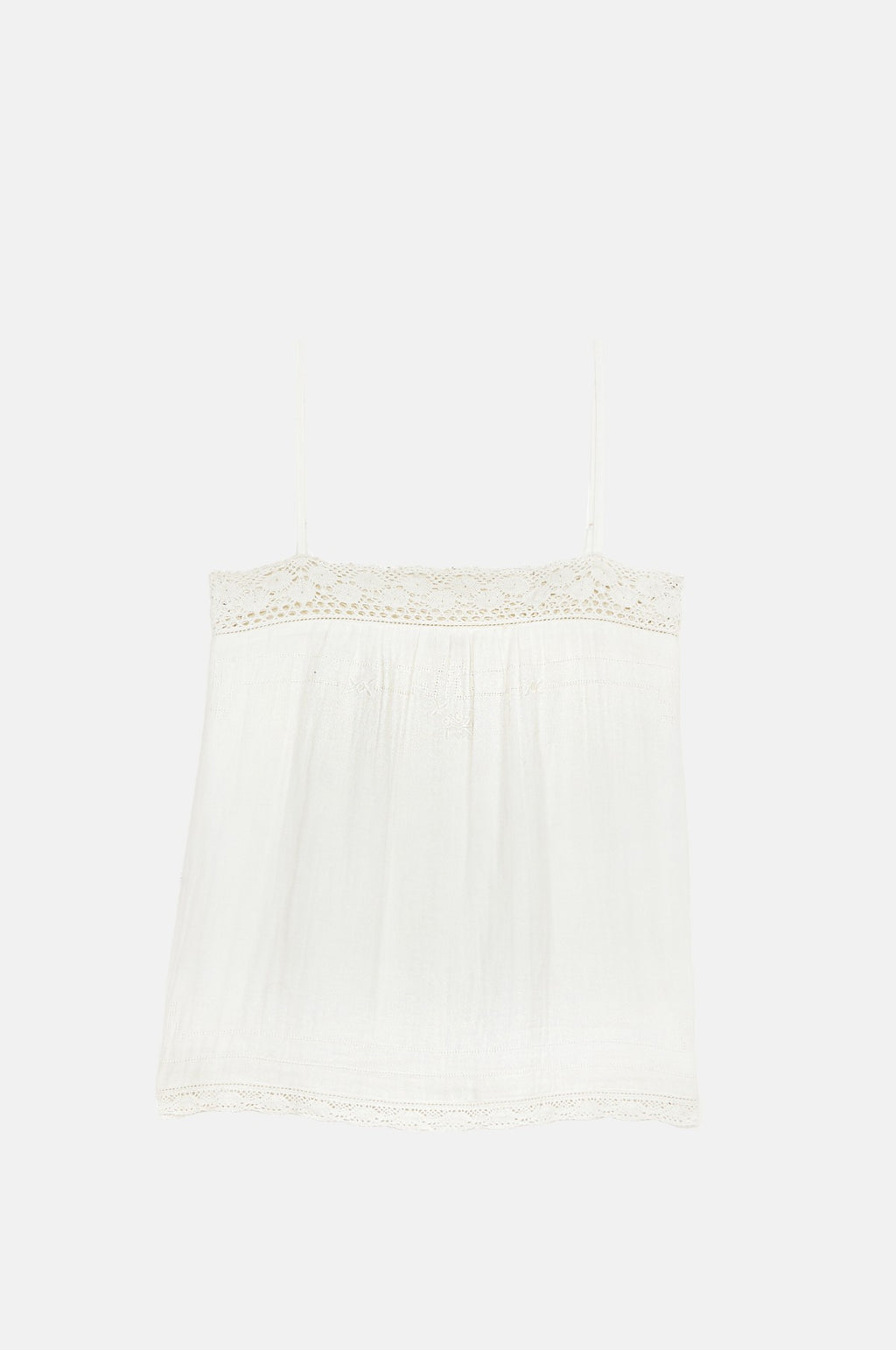 M.A.B.E. Veri Emb Cami White.