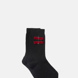 Maria La Rosa Vivaldi Wool Socks Black Red Velvet.