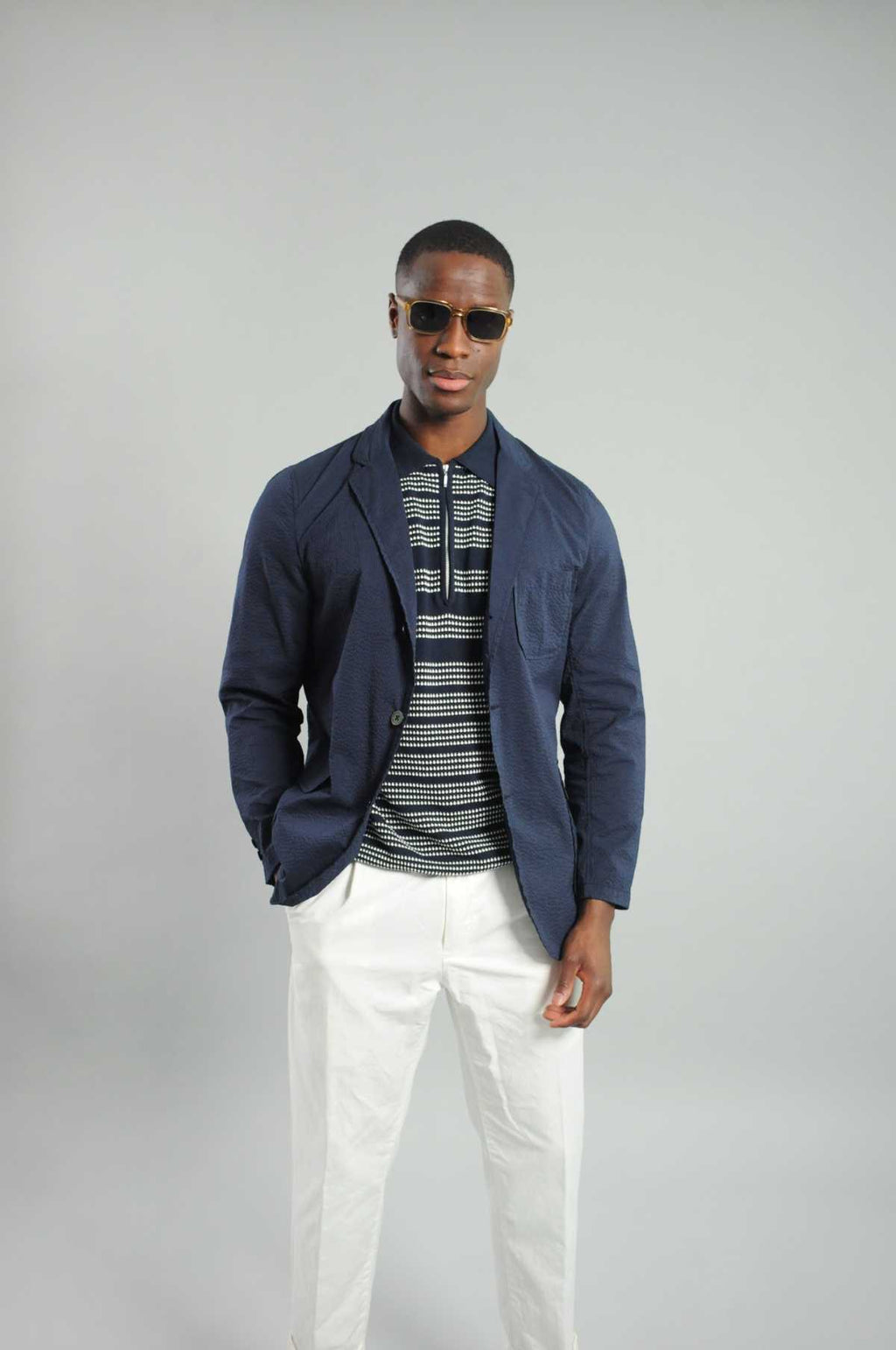 BEAMS PLUS 1 Pleat 80/3 Twill チノ ネイビー 1 Pleat 80/3 Twill（チノパンツ）｜BEAMS PLUS（ビームスプラス