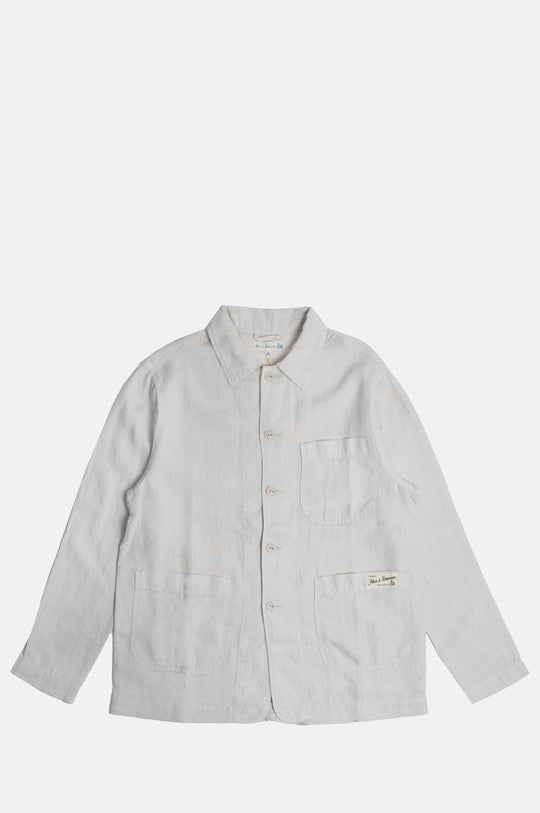 Workers Linen Jacket Light Stone