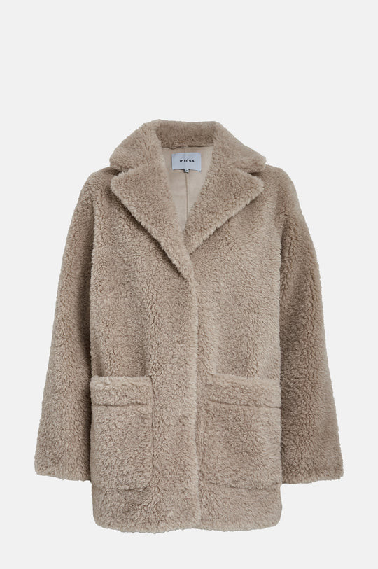 Alda Reversible Faux Fur Jacket Sand Gray