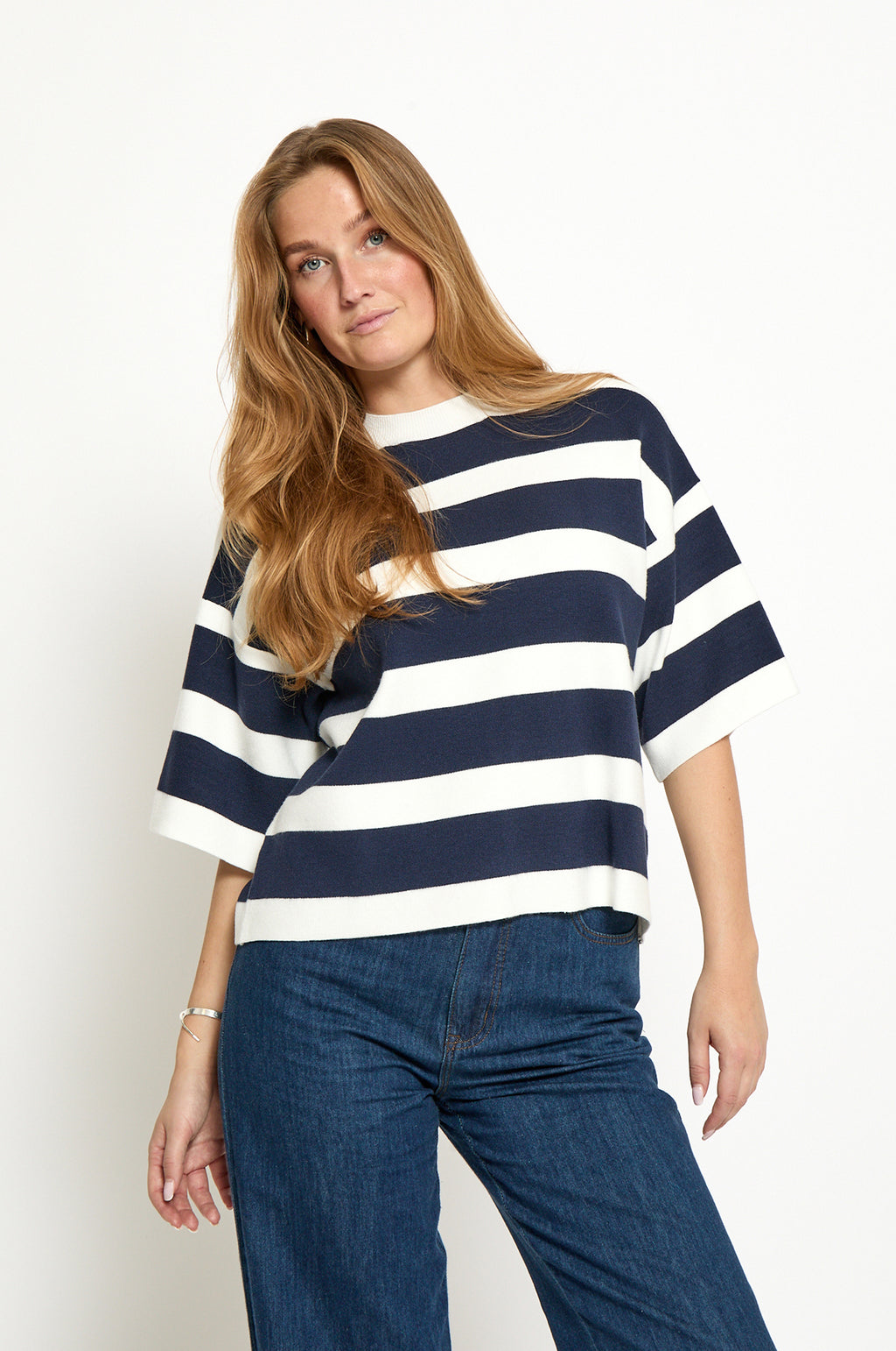 Lupi Knit T-Shirt Sky Captain Stripe