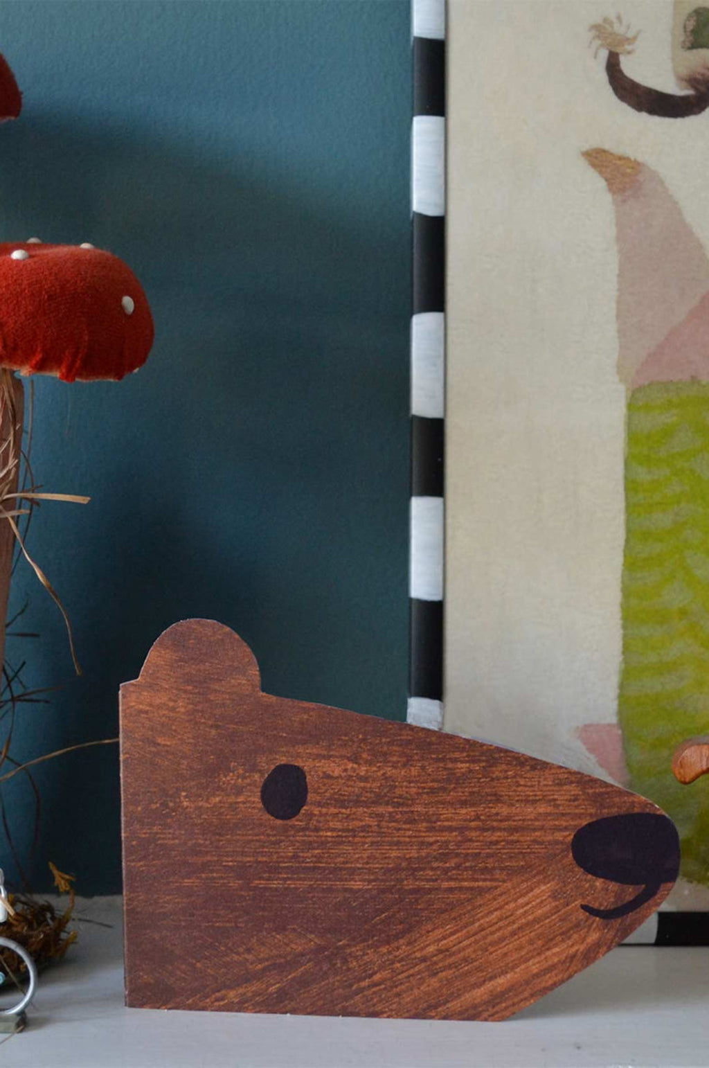 Brown Bear Shaped Greeting Card