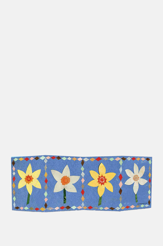Patchwork Daffodil Concertina Greeting Card
