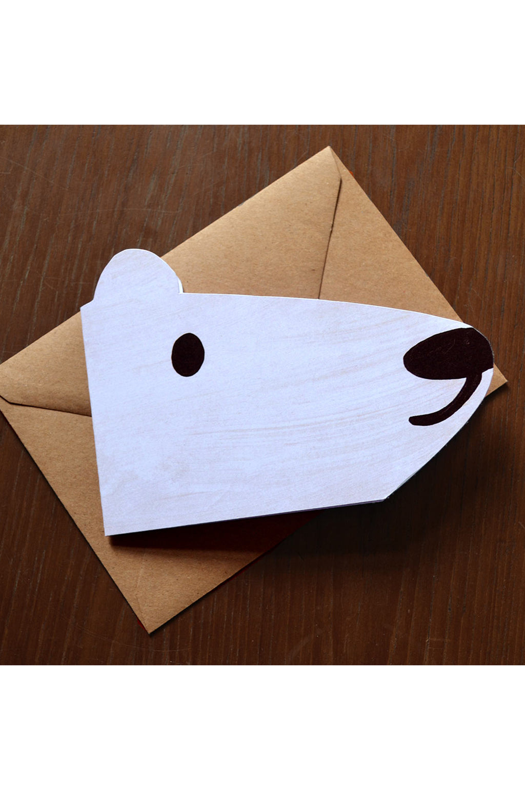 Polar Bear Shaped Greeting Card