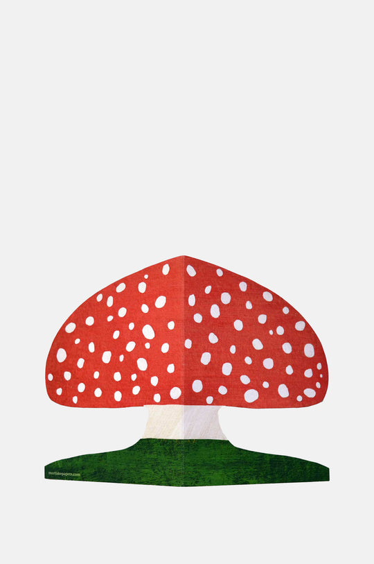 Red Mushroom Shaped Greeting Card