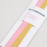Mustard and Candy Pink Bicolor Cotton Ribbon 25mm x 5m