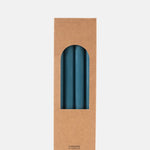 My Jolie Candle Box of 12 Dinner Candles Bleu Lagon.