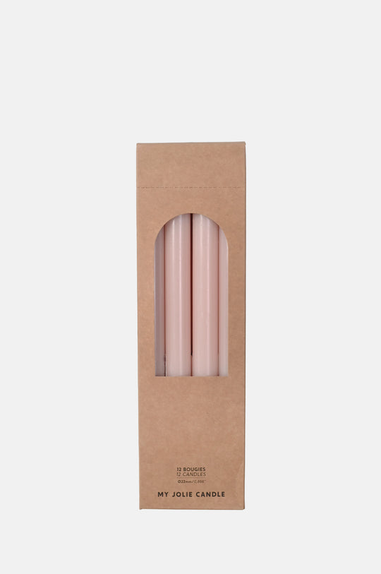 Box of 12 Dinner Candles Nude