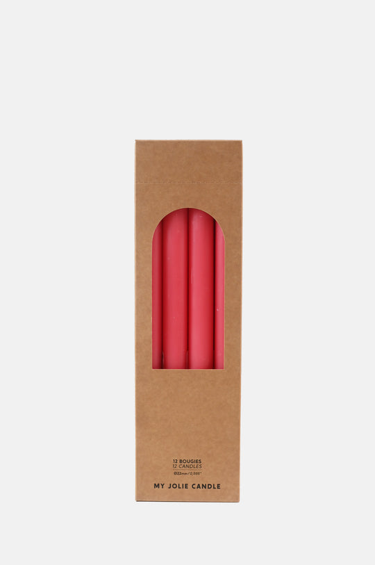 Box of 12 Dinner Candles Rose Clair