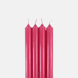 Box of 12 Dinner Candles Rose Fonce