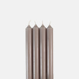 Box of 12 Dinner Candles Taupe