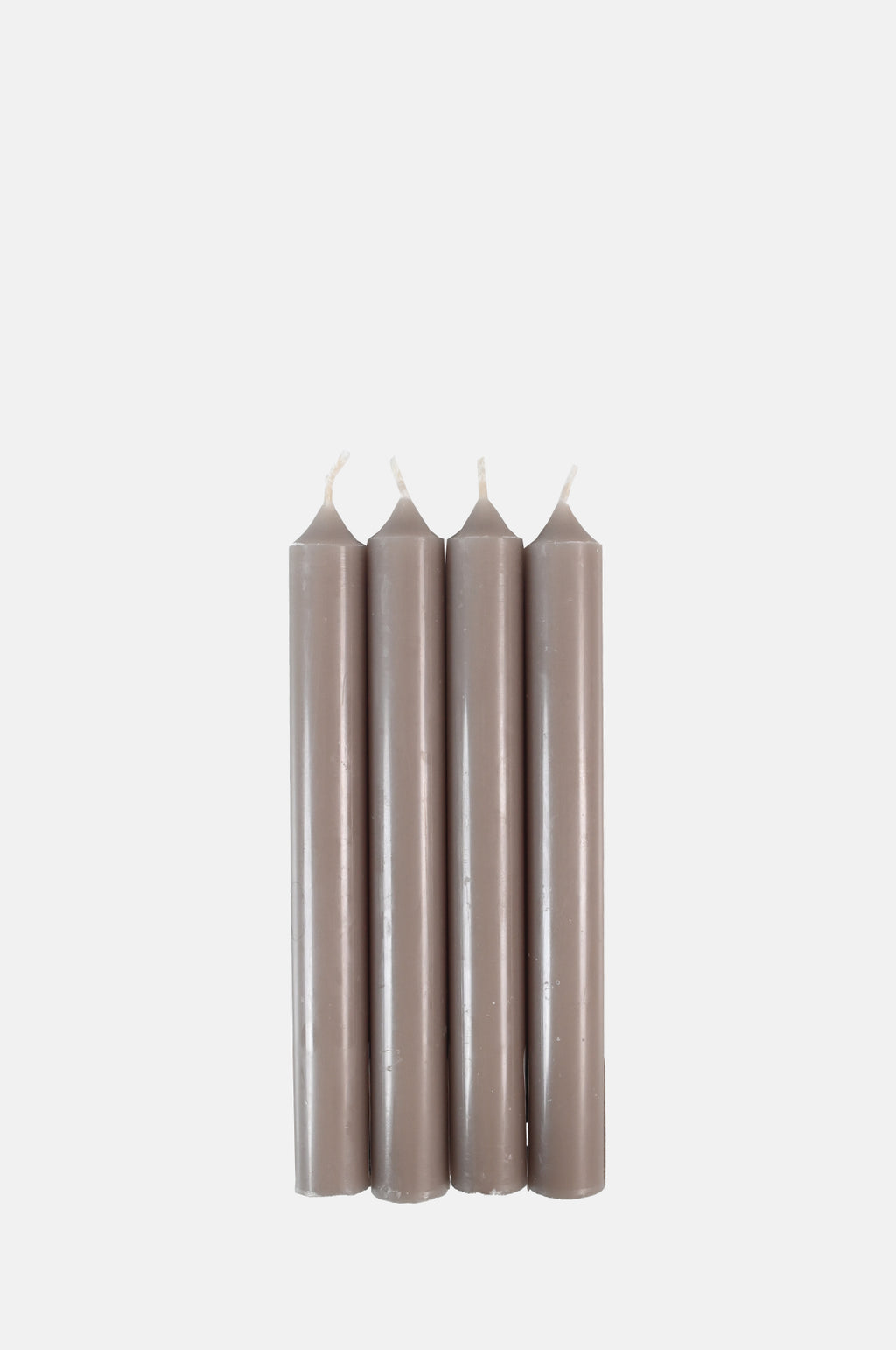 Box of 12 Dinner Candles Taupe