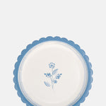 My Minds Eye Round Blue Flower Plate.