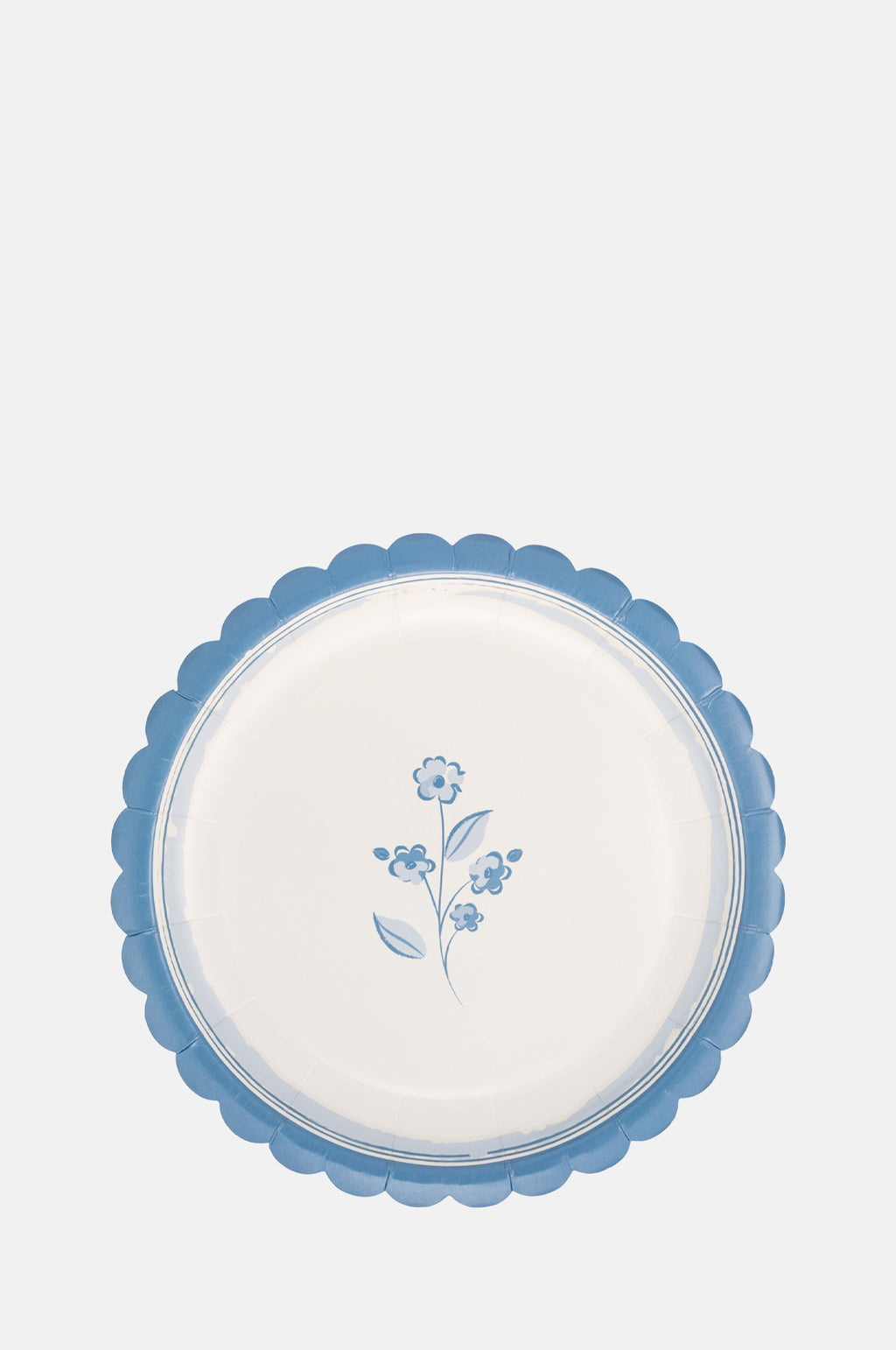 My Minds Eye Round Blue Flower Plate.