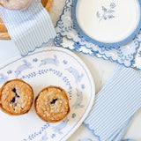 Round Blue Flower 8" Plate