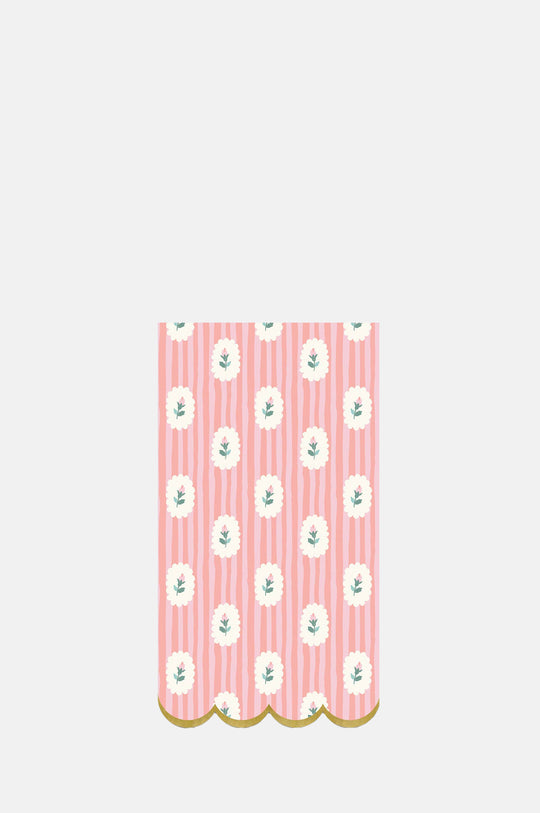 Striped Floral Paper Dinner Napkin