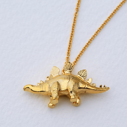 A.M. Stegosaurus Necklace Gold