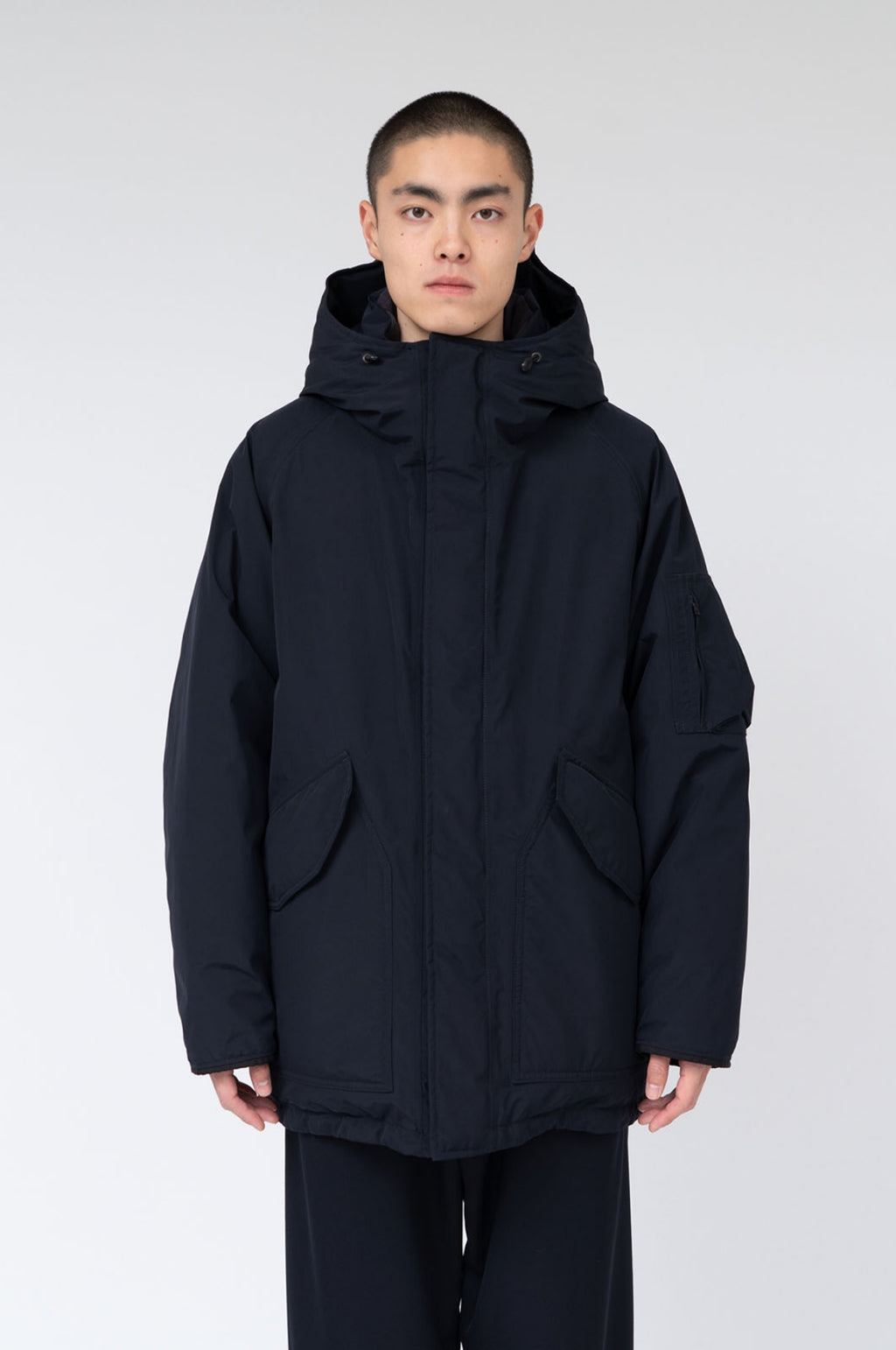 Nanamica GORE TEX Down Coat in Navy The Hambledon