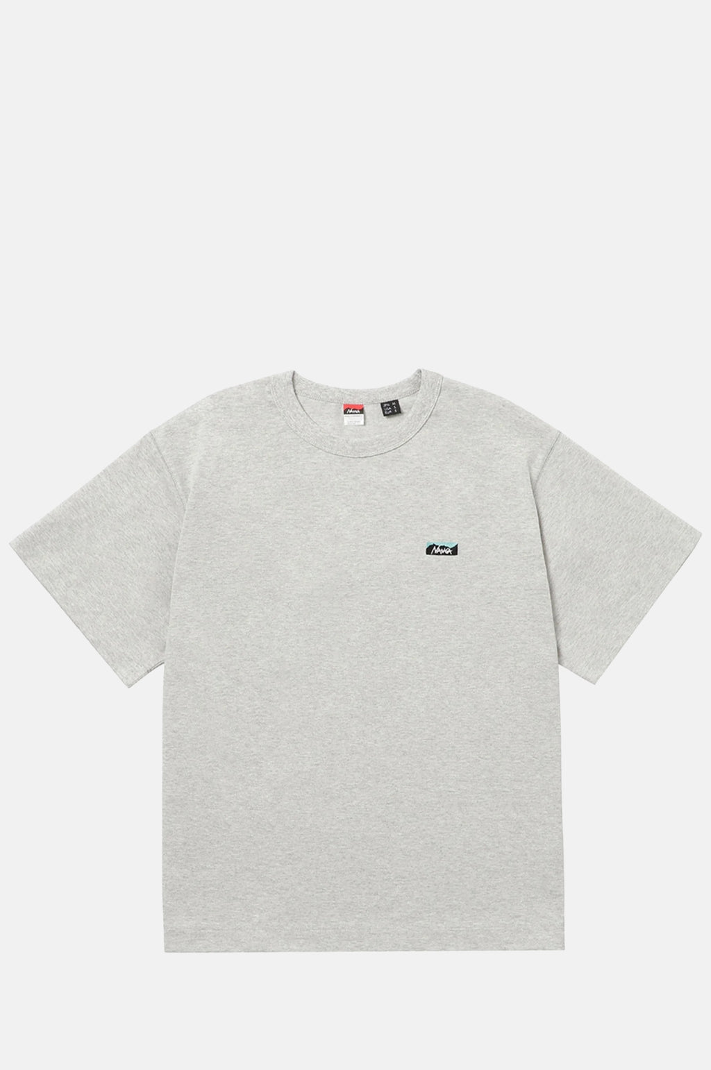 Nanga Box Logo Embroidery Tee Ash Grey.